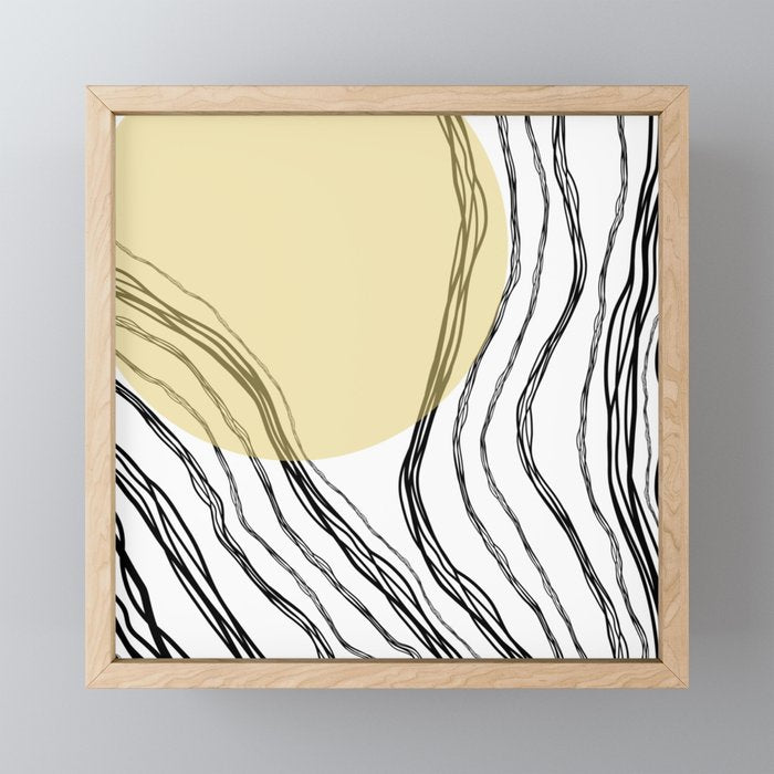 Organic Sunrise Minimal Abstract Mini Art Print Gallery Image 1