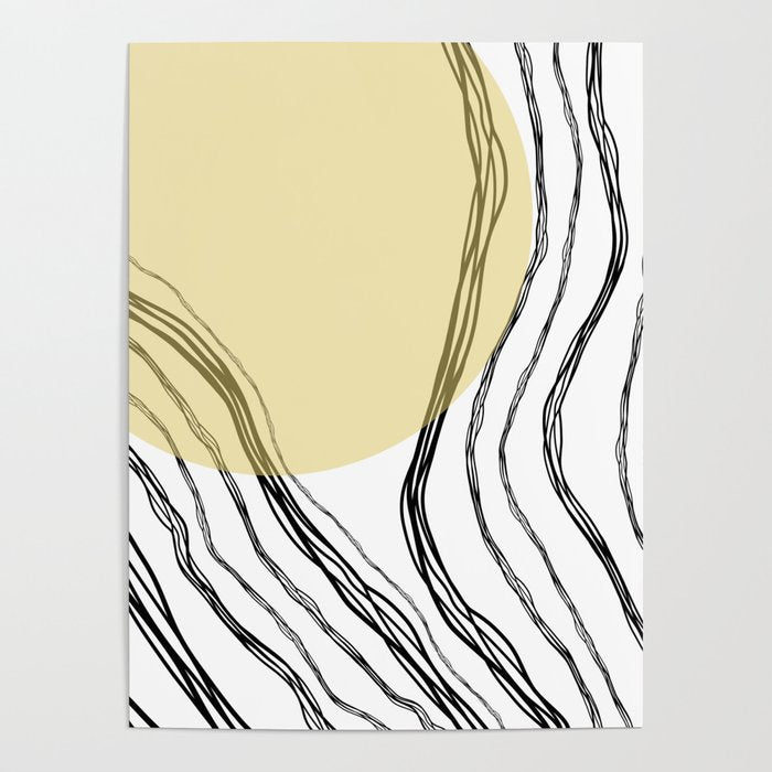 Organic Sunrise Minimal Abstract Poster Gallery Image 4