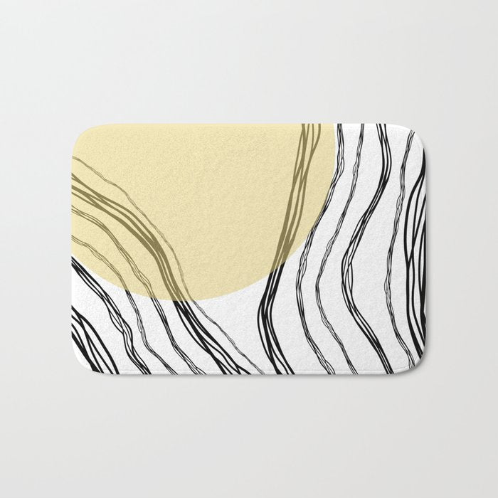 Organic Sunrise Minimal Abstract Bath Mat Gallery Image 1