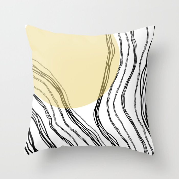 Organic Sunrise Minimal Abstract Throw Pillow Gallery Image 6