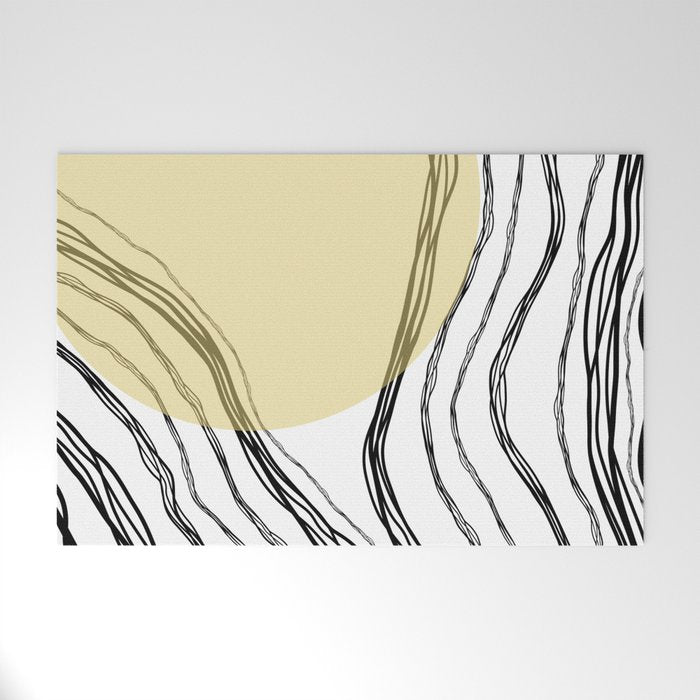 Organic Sunrise Minimal Abstract Welcome Mat Gallery Image 1