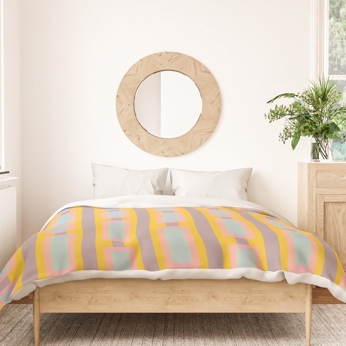 Yellow Geo Fun Duvet Cover Gallery Image 3