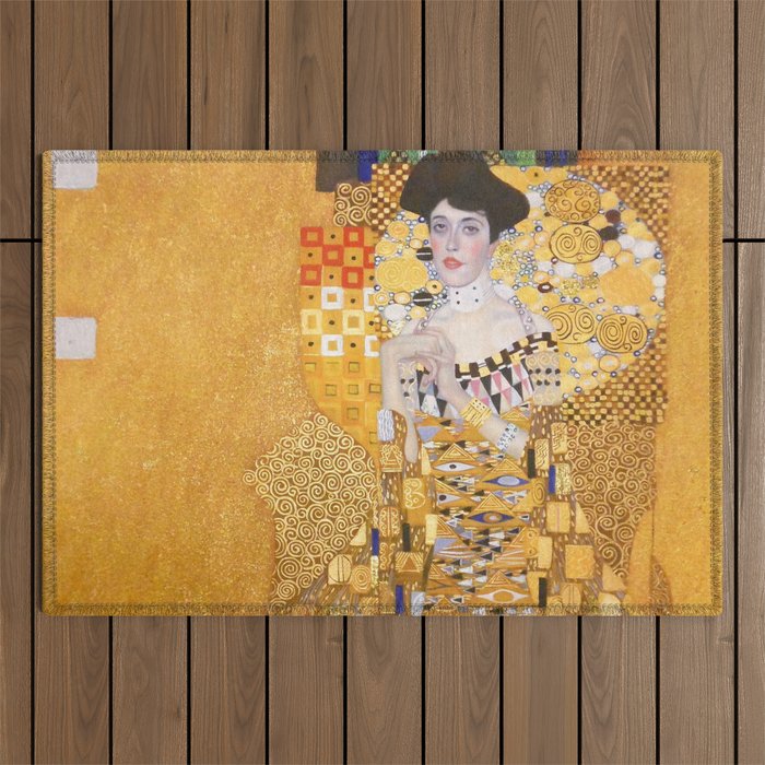 Gustav Klimt - The Woman in Gold Outdoor Rug Gallery Image 1