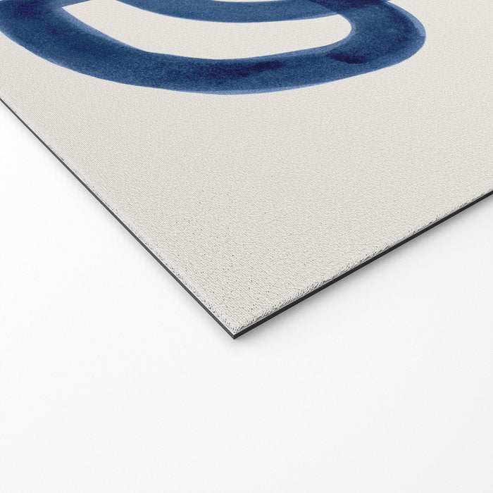 EnShape by Ejaaz Haniff 'Navy Nesting Ovals' Mid Century Modern Minimal Minimalist Watercolor Abstract Funky Fun Style Welcome Mat Gallery Image 2