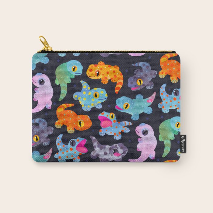 Tokay gecko - dark Carry All Pouch Gallery Image 1