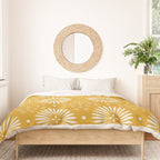 Happy Sunshine - yellow art, sunshine, boho art, bohemian, tile, home decor, yellow, yellow art print Duvet Cover Gallery Image 3