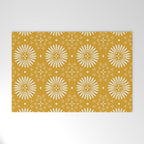 Happy Sunshine - yellow art, sunshine, boho art, bohemian, tile, home decor, yellow, yellow art print Welcome Mat Gallery Image 1