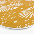 Happy Sunshine - yellow art, sunshine, boho art, bohemian, tile, home decor, yellow, yellow art print Bath Mat Gallery Image 3