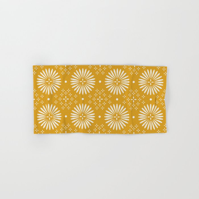 Happy Sunshine - yellow art, sunshine, boho art, bohemian, tile, home decor, yellow, yellow art print Bath Towel Gallery Image 1
