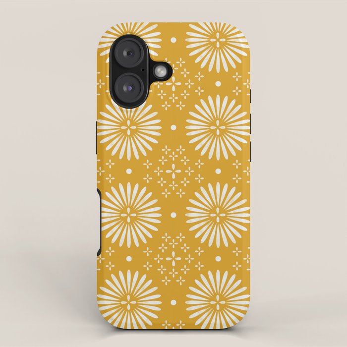 Happy Sunshine - yellow art, sunshine, boho art, bohemian, tile, home decor, yellow, yellow art print iPhone Case Gallery Image 1