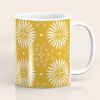 Happy Sunshine - yellow art, sunshine, boho art, bohemian, tile, home decor, yellow, yellow art print Coffee Mug Gallery Image 1
