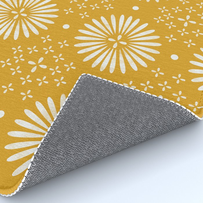 Happy Sunshine - yellow art, sunshine, boho art, bohemian, tile, home decor, yellow, yellow art print Rug Gallery Image 4