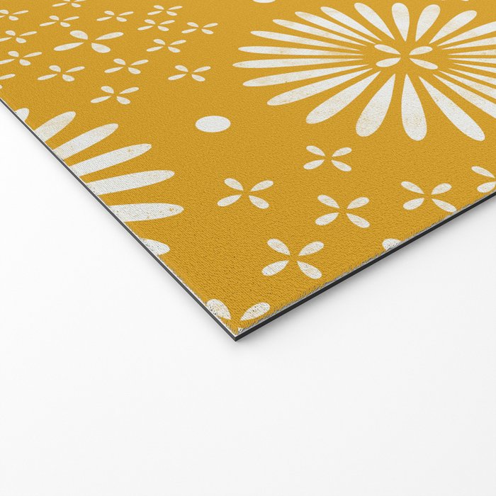 Happy Sunshine - yellow art, sunshine, boho art, bohemian, tile, home decor, yellow, yellow art print Welcome Mat Gallery Image 2