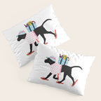 Black Dog labrador beach art Pillow Sham Gallery Image 3