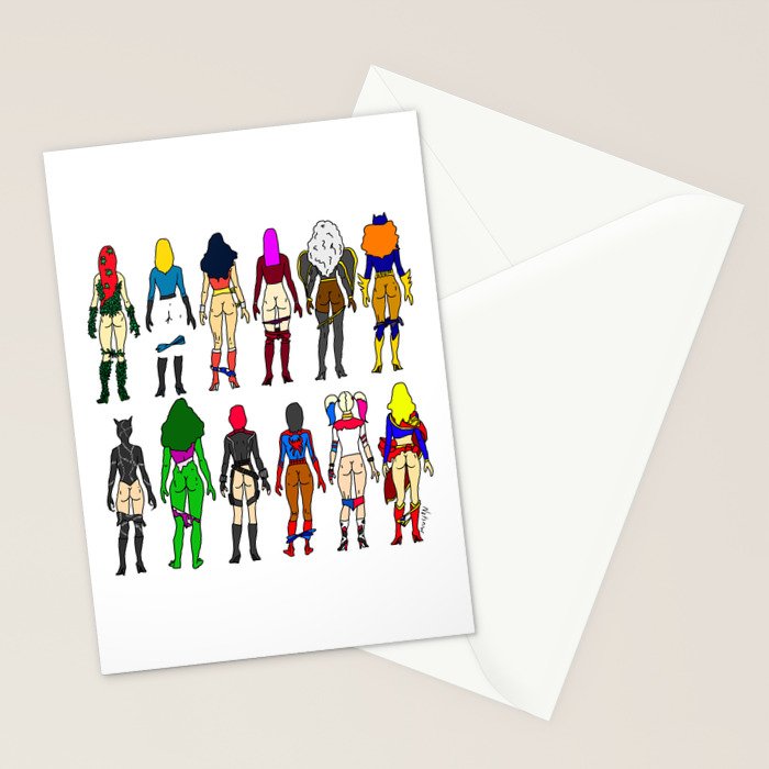 Superhero Butts - Girls Superheroine Butts LV Stationery Card Gallery Image 2