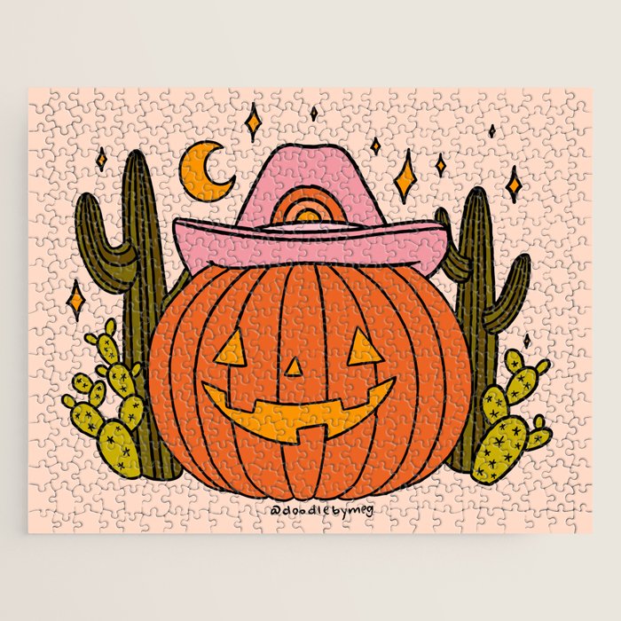 Cowboy Pumpkin Jigsaw Puzzle Gallery Image 1