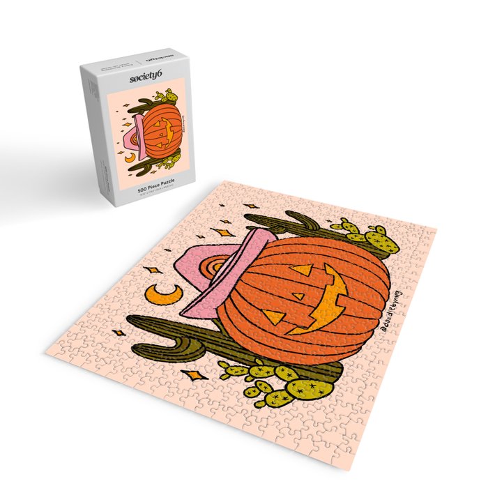 Cowboy Pumpkin Jigsaw Puzzle Gallery Image 2