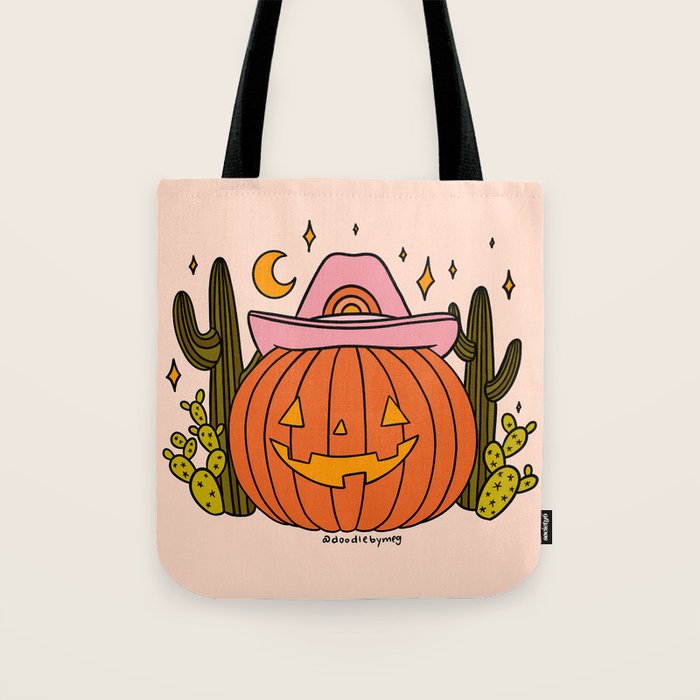 Cowboy Pumpkin Tote Bag Gallery Image 1