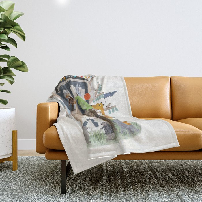 little playhouse Throw Blanket Gallery Image 1