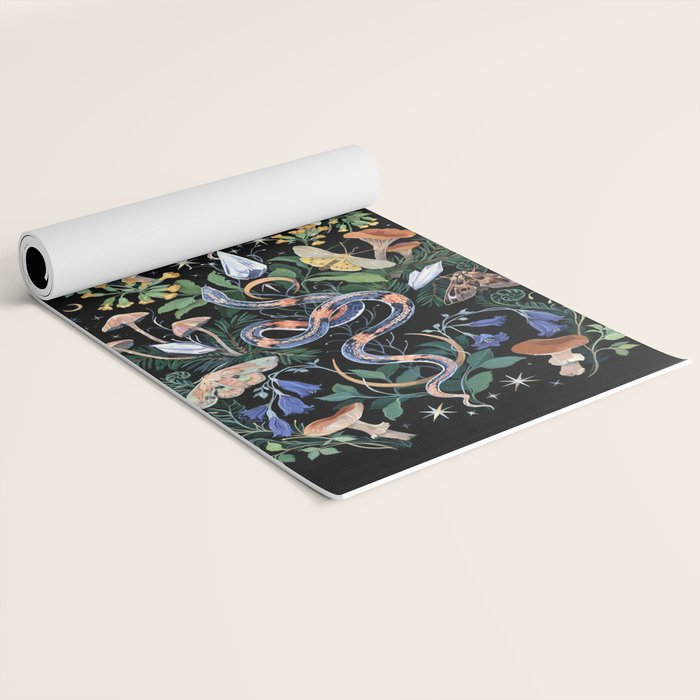 Mushroom Snake Crystals Garden Yoga Mat Gallery Image 2