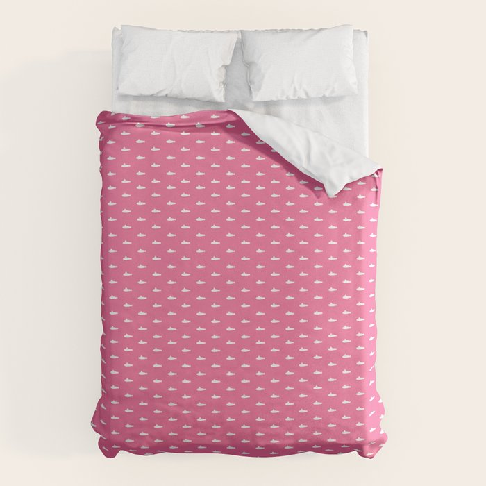Tiny Submarines - Bright Pink Duvet Cover Gallery Image 6