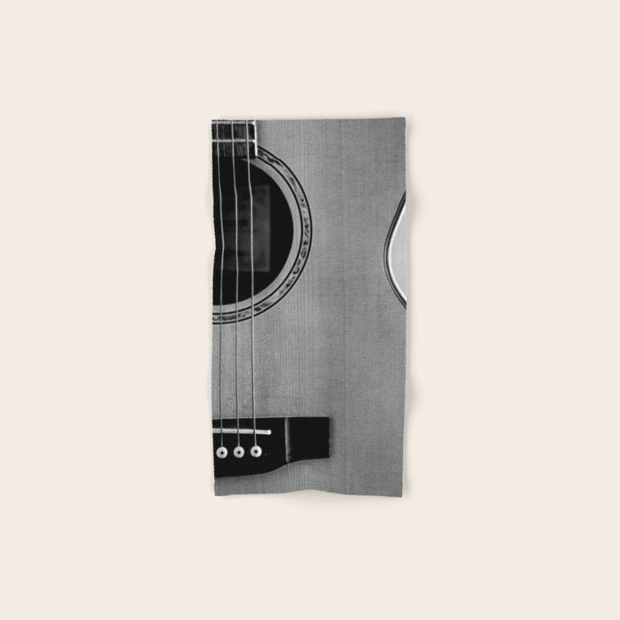 acoustic electric guitar music aesthetic close up elegant fine art photography  Bath Towel Gallery Image 1