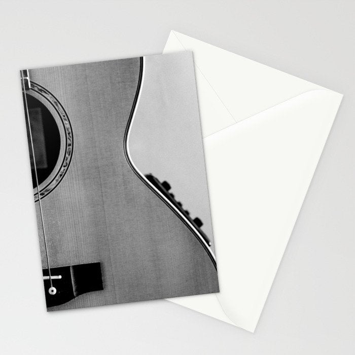 acoustic electric guitar music aesthetic close up elegant fine art photography  Stationery Card Gallery Image 2