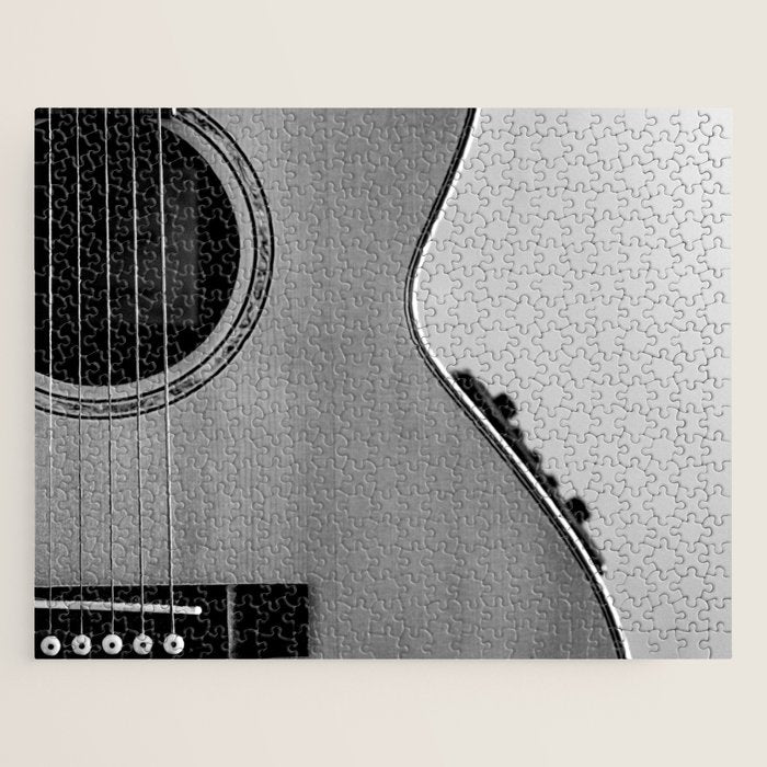 acoustic electric guitar music aesthetic close up elegant fine art photography  Jigsaw Puzzle Gallery Image 1
