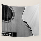acoustic electric guitar music aesthetic close up elegant fine art photography  Wall Tapestry Gallery Image 4