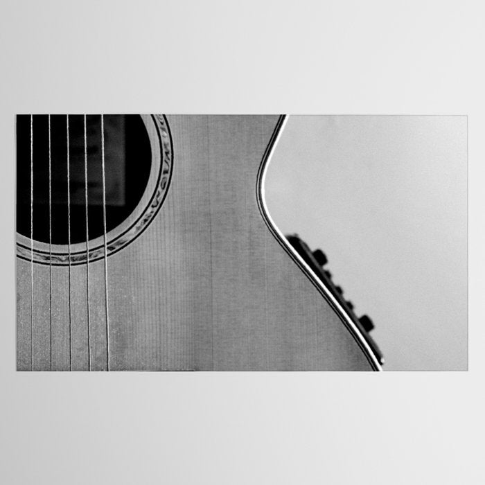 acoustic electric guitar music aesthetic close up elegant fine art photography  Tablecloth Gallery Image 2