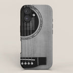 acoustic electric guitar music aesthetic close up elegant fine art photography  iPhone Case Gallery Image 1