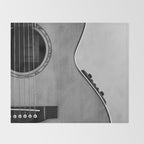 acoustic electric guitar music aesthetic close up elegant fine art photography  Throw Blanket Gallery Image 2
