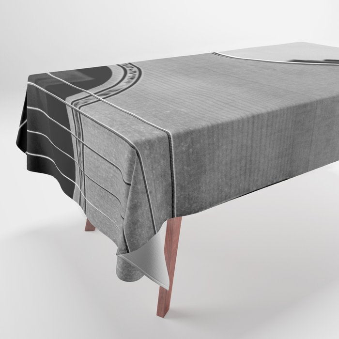 acoustic electric guitar music aesthetic close up elegant fine art photography  Tablecloth Gallery Image 1