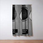 acoustic electric guitar music aesthetic close up elegant fine art photography  Window Curtain Gallery Image 3