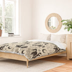 Cowboys and Cacti - cream and black Duvet Cover Gallery Image 2