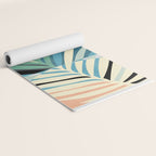 palm leaf minimal mid century modern Yoga Mat Gallery Image 2