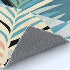 palm leaf minimal mid century modern Rug Gallery Image 4