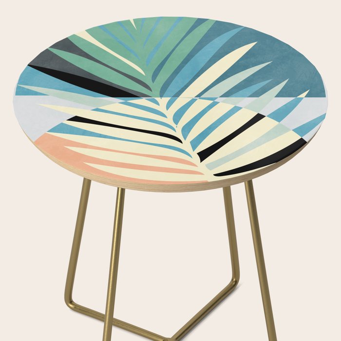 palm leaf minimal mid century modern Side Table Gallery Image 2