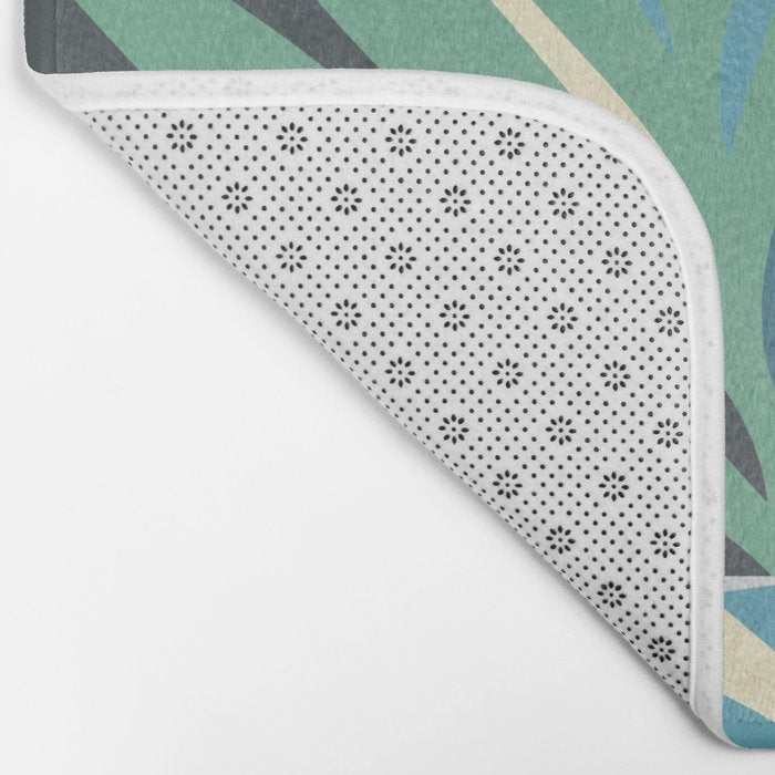 palm leaf minimal mid century modern Bath Mat Gallery Image 2