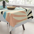 palm leaf minimal mid century modern Tablecloth Gallery Image 3