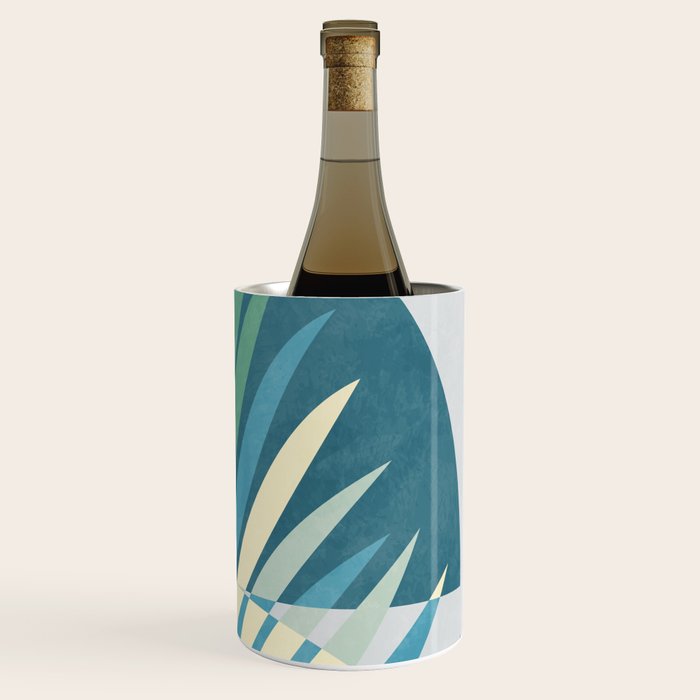 palm leaf minimal mid century modern Wine Chiller Gallery Image 3