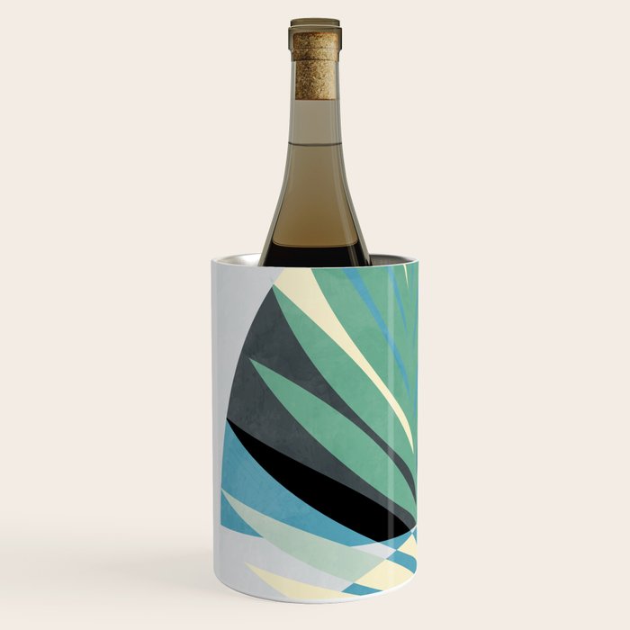 palm leaf minimal mid century modern Wine Chiller Gallery Image 2