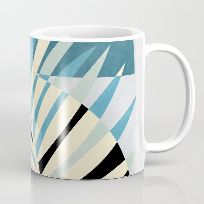 palm leaf minimal mid century modern Coffee Mug Gallery Image 1