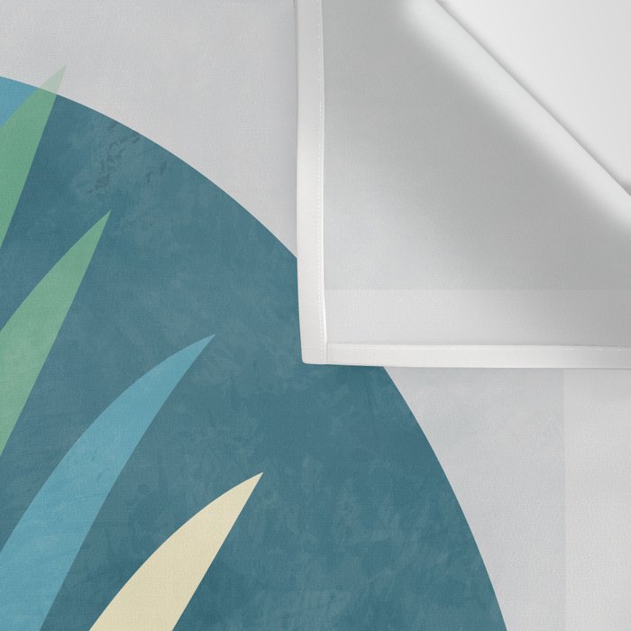 palm leaf minimal mid century modern Wall Tapestry Gallery Image 3