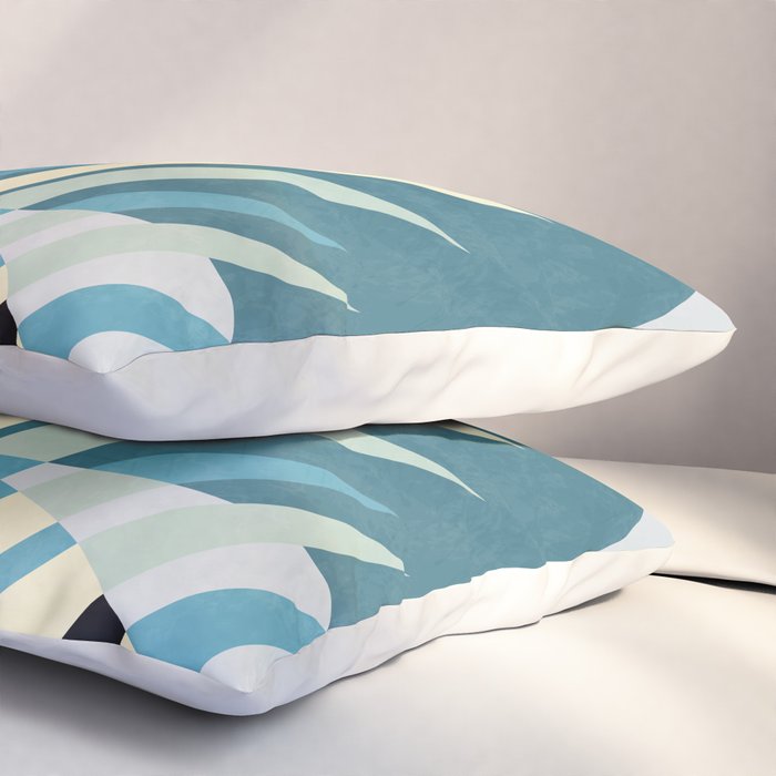 palm leaf minimal mid century modern Pillow Sham Gallery Image 3