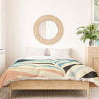 palm leaf minimal mid century modern Duvet Cover Gallery Image 3