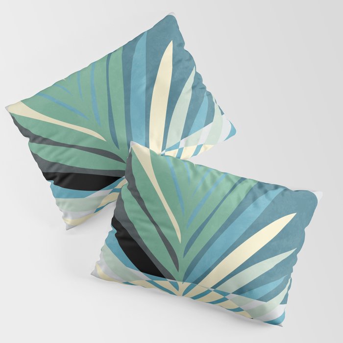 palm leaf minimal mid century modern Pillow Sham Gallery Image 3
