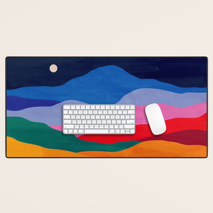 Night sky over mountains Desk Mat Gallery Image 1