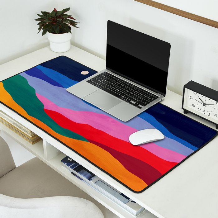 Night sky over mountains Desk Mat Gallery Image 2