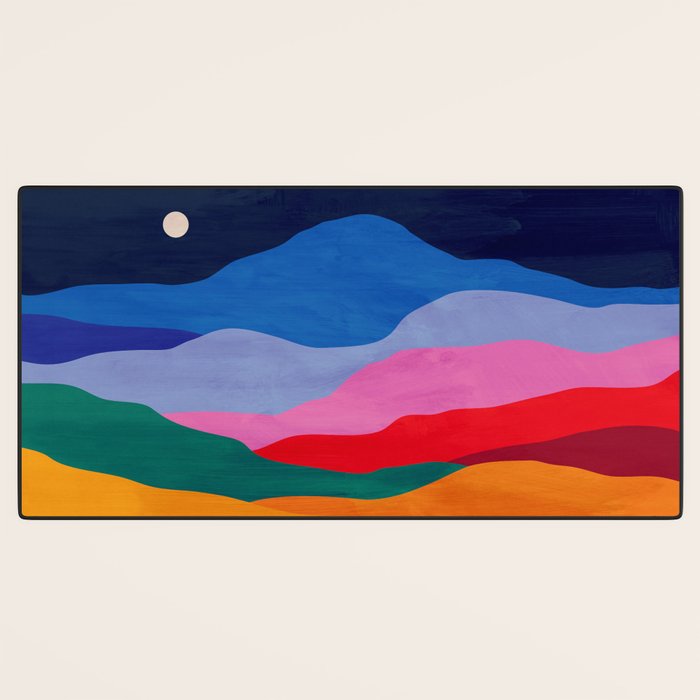Night sky over mountains Desk Mat Gallery Image 3